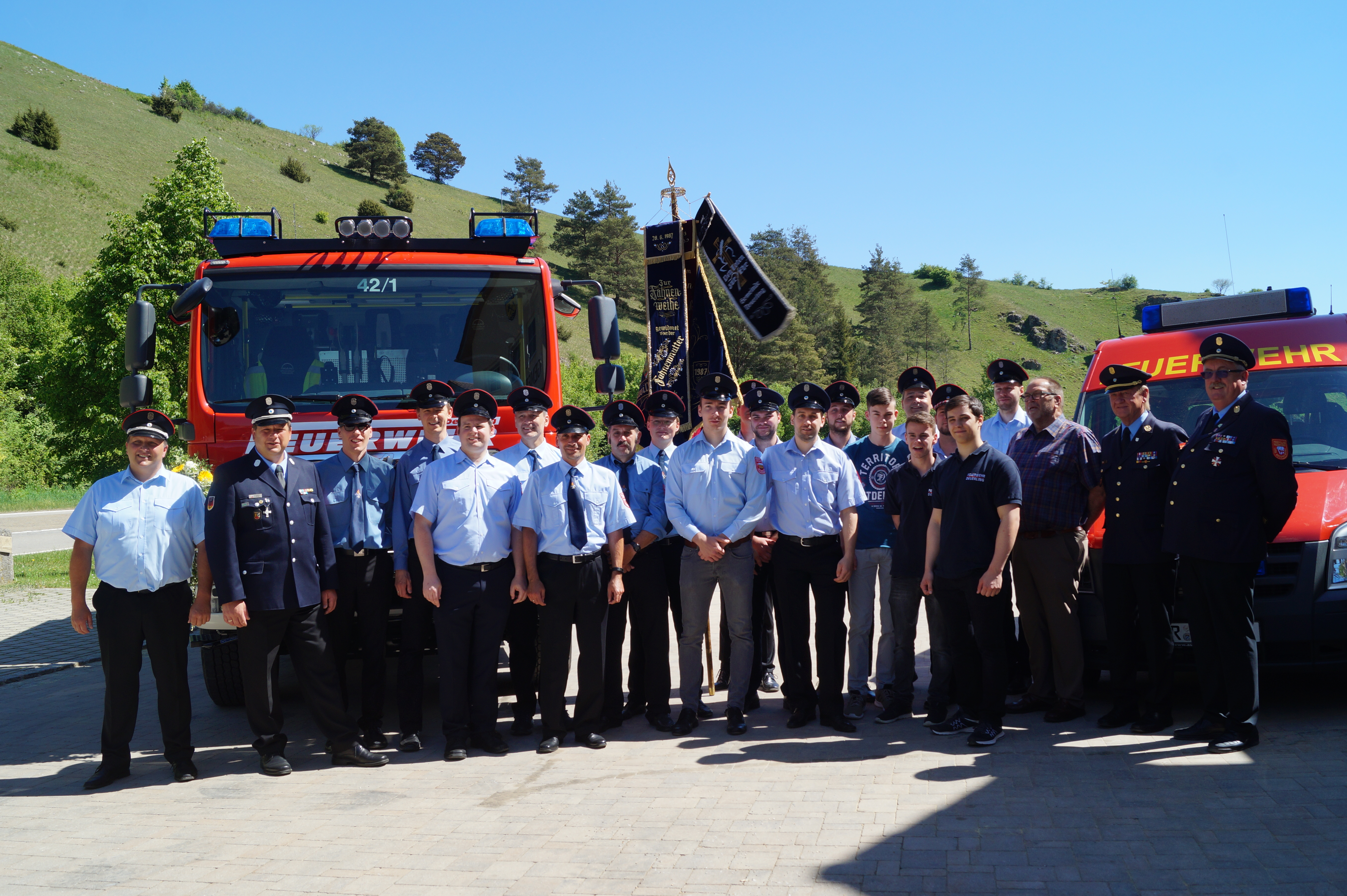 Lieferung und Weihe des neuen Feuerwehrfahrzeuges (HLF-10)